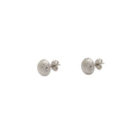 Faceted Cut Puffy Round Stud Earring (10K)