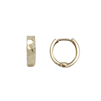 Diamond-Cut Huggies Earrings (14K)