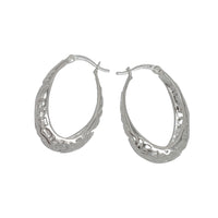 Fancy  Hoop Earring (Silver）