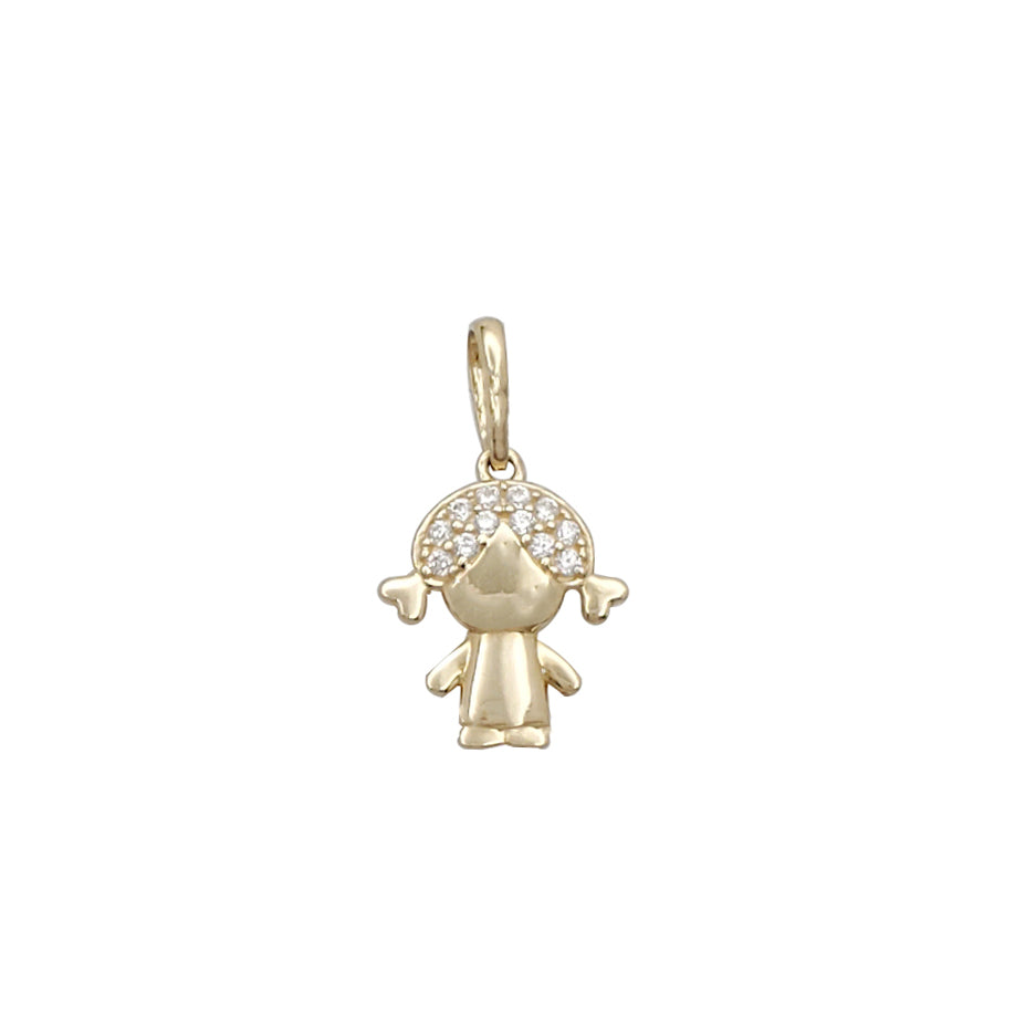 Zirconia Little Girl Pendant (14K)