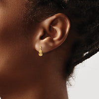 Zirconia Violin Stud Earrings (14K)