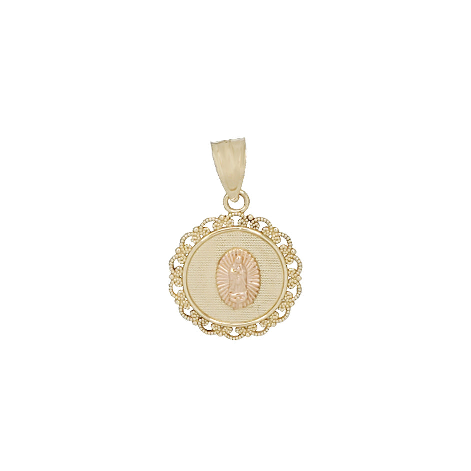 Tricolor Guadalupe Pendant (14K)