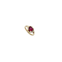 Cubic Zirconia Heart Baby Ring (14K)
