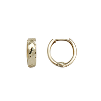 Diamond-Cut Huggies Earrings (14K)