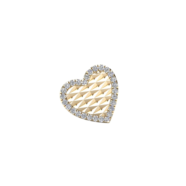 Diamond Heart Slide Pendant (14K)