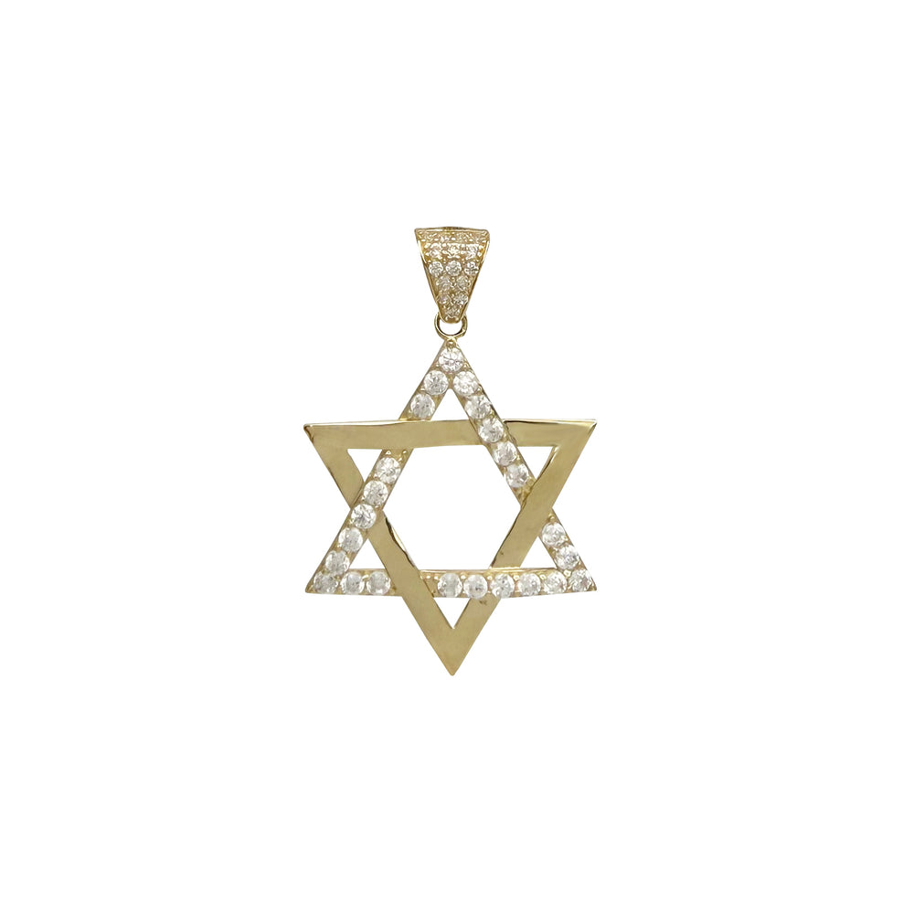 Iced Out Star Of David Pendant (14K)