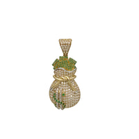 Iced Out Zirconia Money Bag Pendant (14K)