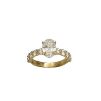 Half Eternity Oval 2.58ctw Lab Grown Diamond Engagement Ring (14K)