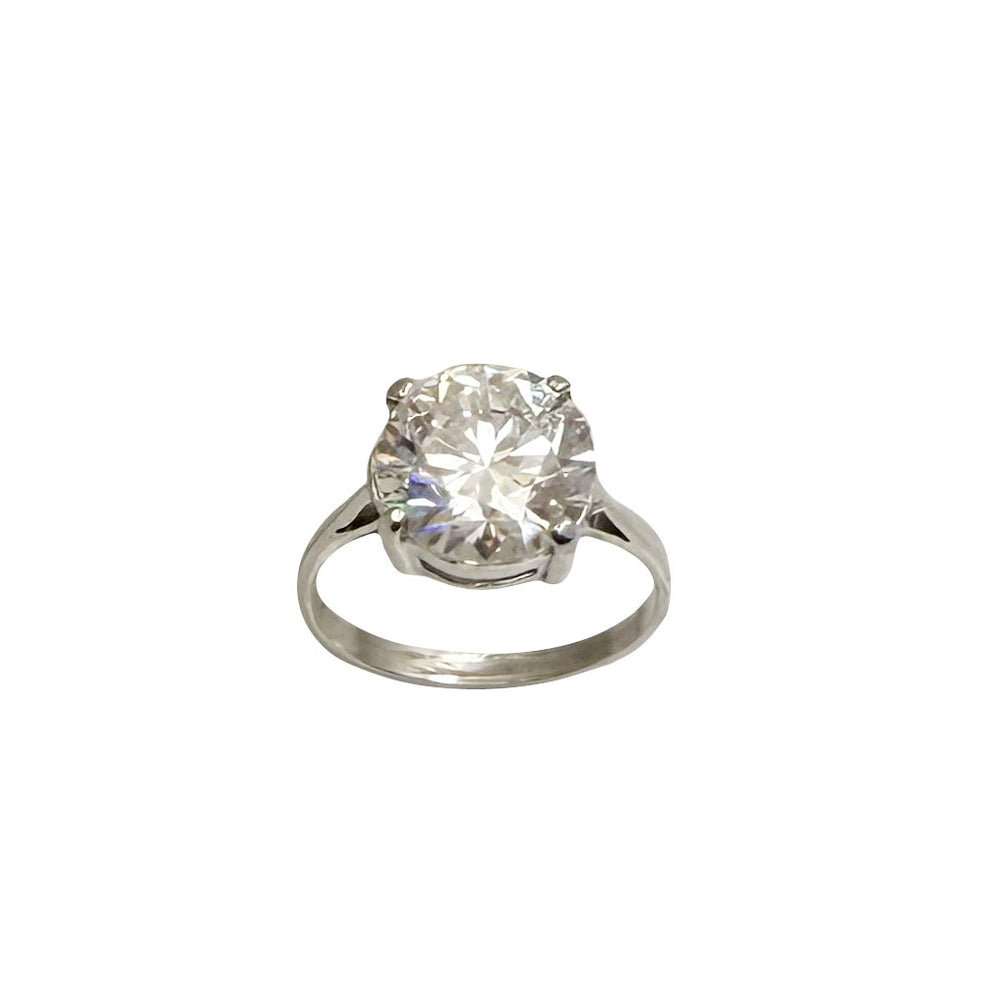 Round Solitaire 4.52ctw Lab Grown Diamond Engagement Ring (14K)