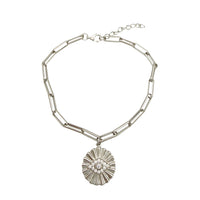 Zirconia Evil Eyes Charm Bracelet (Silver)