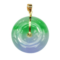 [福] Jade Happiness/Blessing Round Disc Pendant (14K)