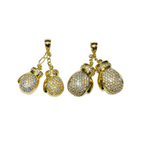 Boxing Gloves CZ Pendant (10K)