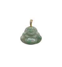 Zirconia Nrerin Buddha Jade Pendanti (14K)