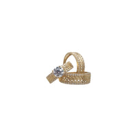 Zirconia Three Set Engagement Ring (14K)