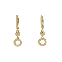 Zirconia Round Dangling Earring (14K)