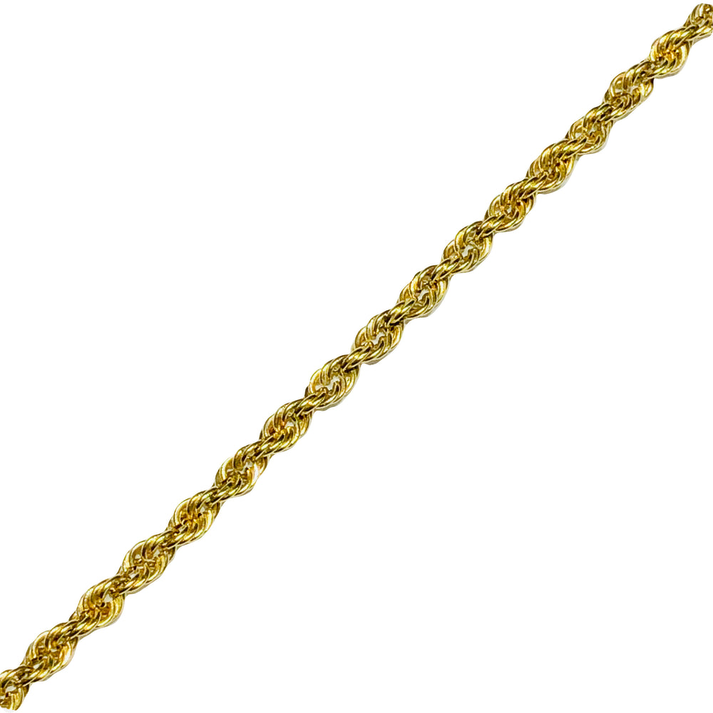 Hollow/Lightweight Rope Bracelet (14K).
