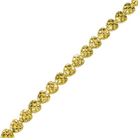 Full Heart Diamond Cut Bracelet (14K).