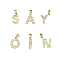 Letters CZ Pendant (14K)
