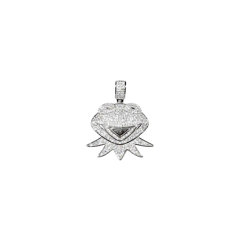 Iced-Out Kermit the Frog Pendant (Silver) – Popular J