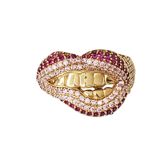 Iced-Out Mouth  Ring (14k)