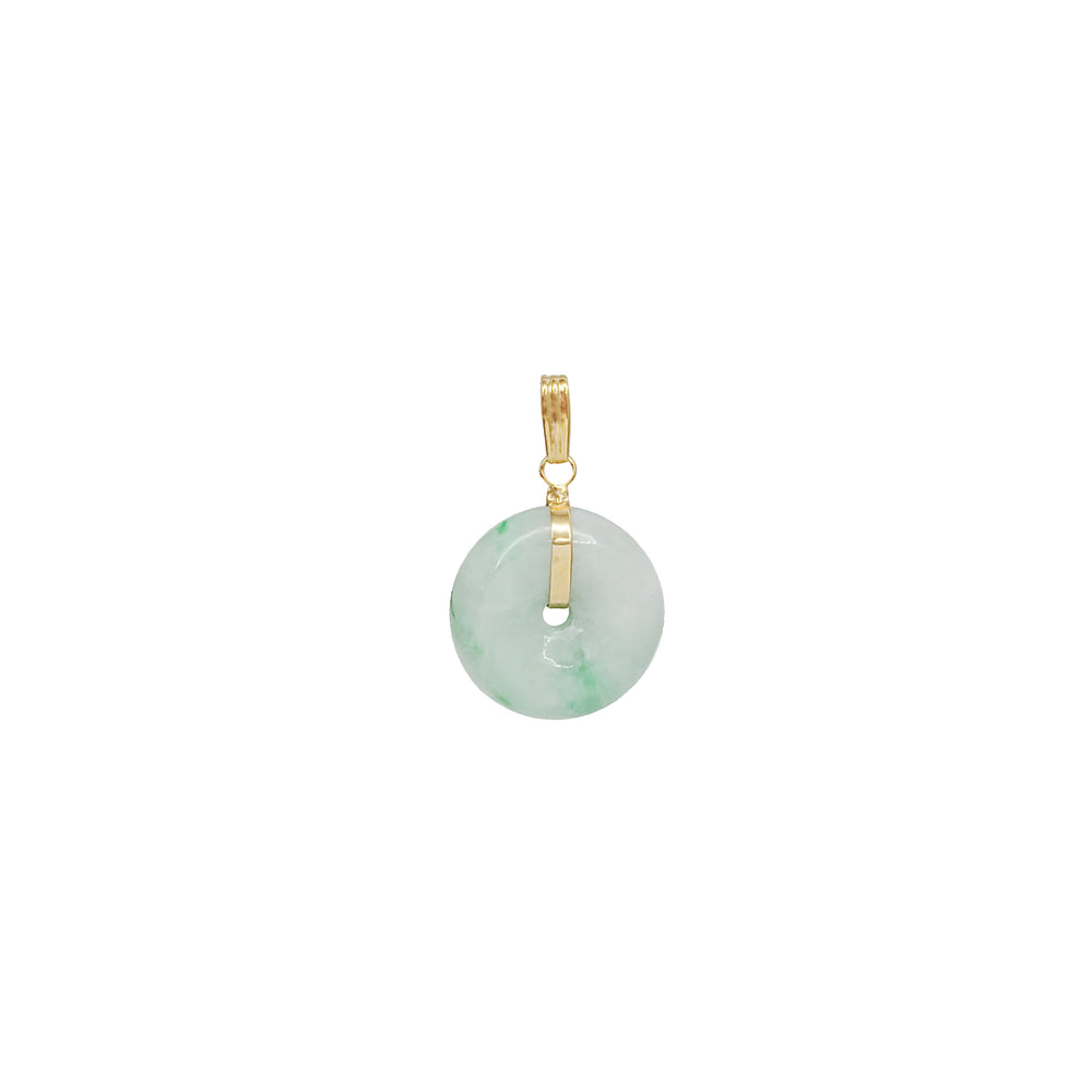 Round Jade Pendant (14K)