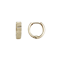 Diamond-Cut Huggies Earrings (14K)