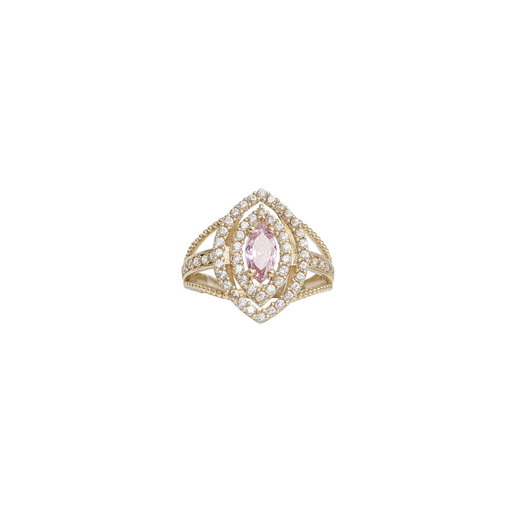 Marquise Pink CZ Ring (14K)