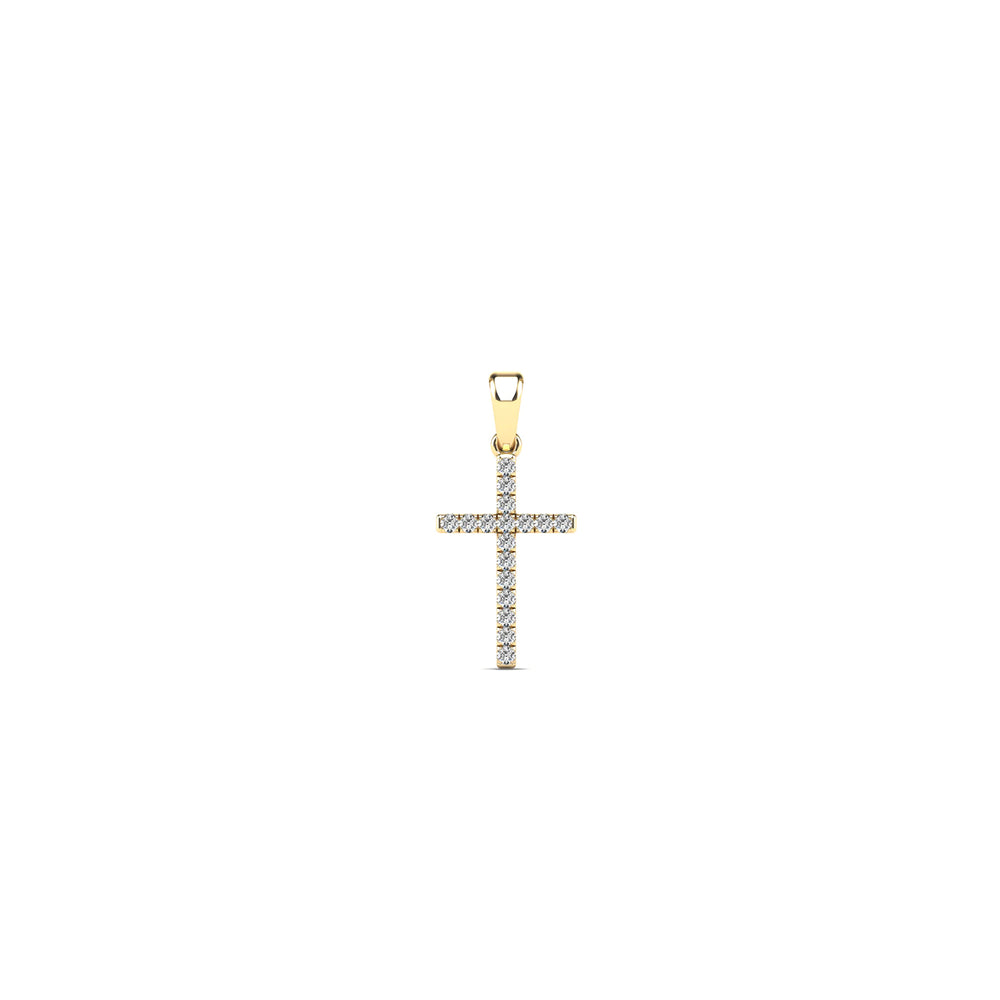 Diamond Cross Pendant (14K)