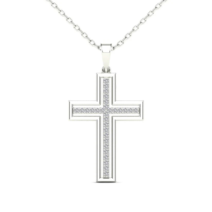 Diamond Cross Pendant (14K)