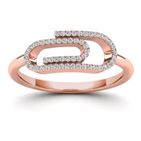Diamond Safety Pin Ring (14K)
