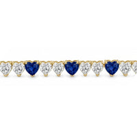 Lab Grown Diamond & Sapphire Bracelet (14K)
