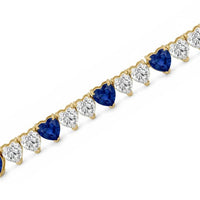 Lab Grown Diamond & Sapphire Bracelet (14K)