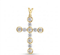 lab Grown Diamond Cross Pendant (14K)