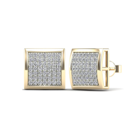 Micro Pave Diamond Stud Earrings (14K)