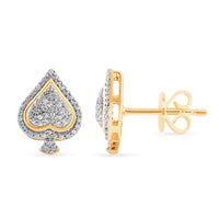 Diamond Aces Stud Earrings (14K)