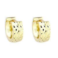 Diamond-Cut Huggies Earrings (14K)