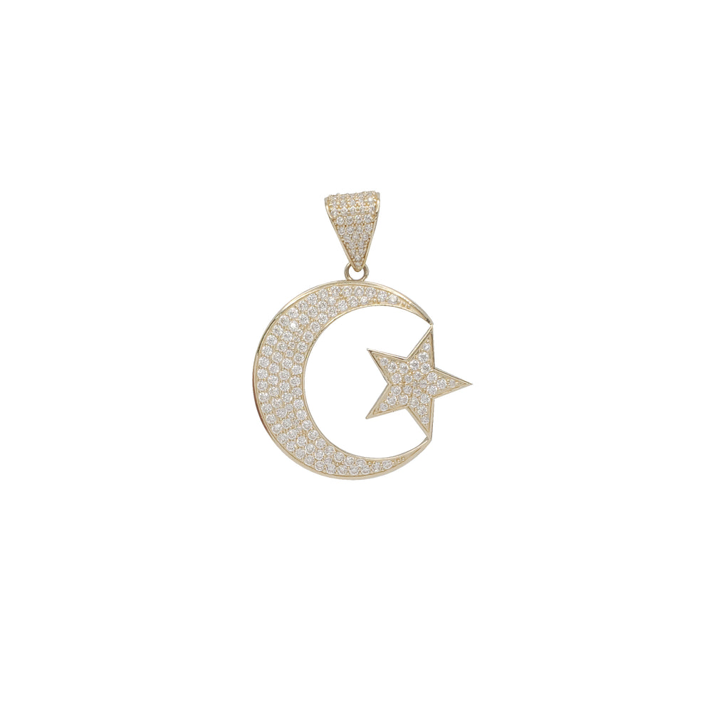 Moon & Star Pendant (14K)