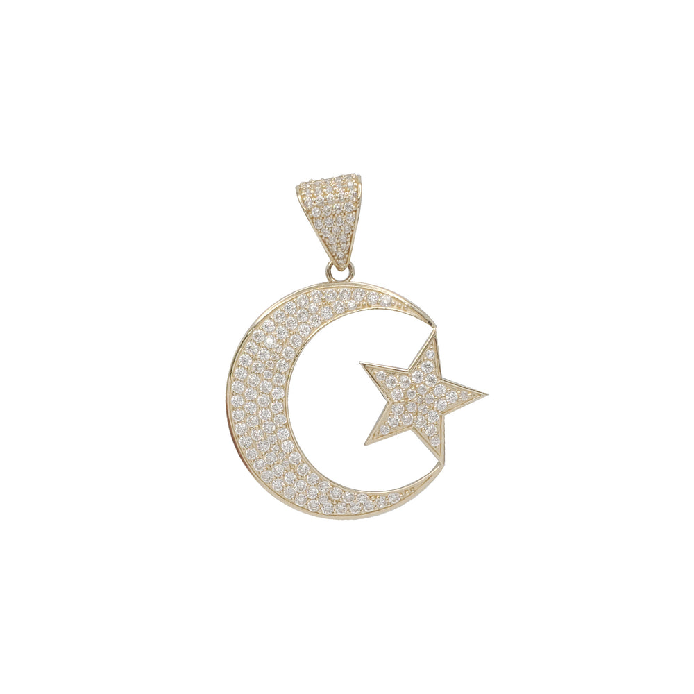 Moon & Star Pendant (14K)
