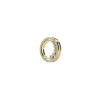 Diamond Starry Hoops Hidden Bail Pendant (14K)