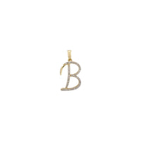 [0.7 inch] Diamond Initial Letter Pendant (14K)