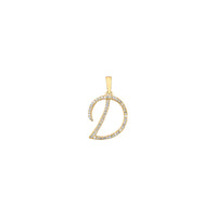 [0.7 inch] Diamond Initial Letter Pendant (14K)