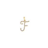 [0.7 inch] Diamond Initial Letter Pendant (14K)