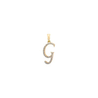 [0.7 inch] Diamond Initial Letter Pendant (14K)