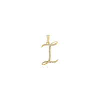 [0.7 inch] Diamond Initial Letter Pendant (14K)