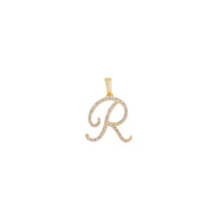 [0.7 inch] Diamond Initial Letter Pendant (14K)