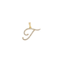 [0.7 inch] Diamond Initial Letter Pendant (14K)
