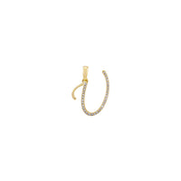 [0.7 inch] Diamond Initial Letter Pendant (14K)