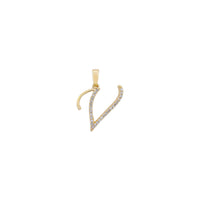 [0.7 inch] Diamond Initial Letter Pendant (14K)