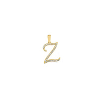 [0.7 inch] Diamond Initial Letter Pendant (14K)