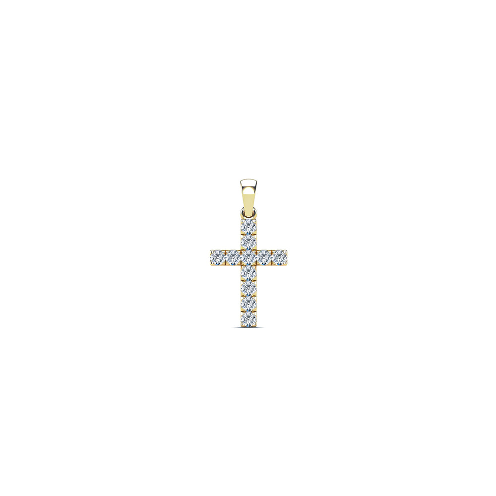 Diamond Cross Pendant (14K)